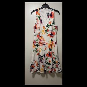 Vince Camuto Vibrant Floral Midi Dress